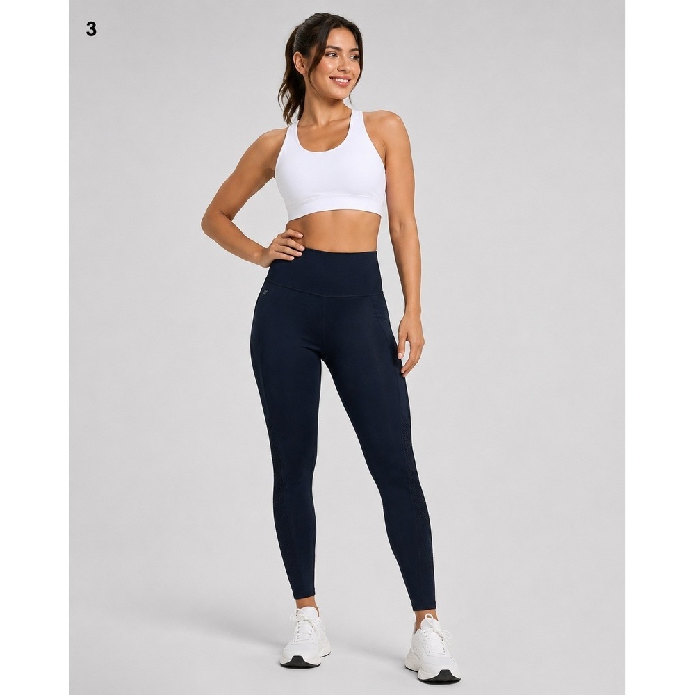 Fabletics‎ Workout Leggings XXS Black Polyester High Rise Crop Vented